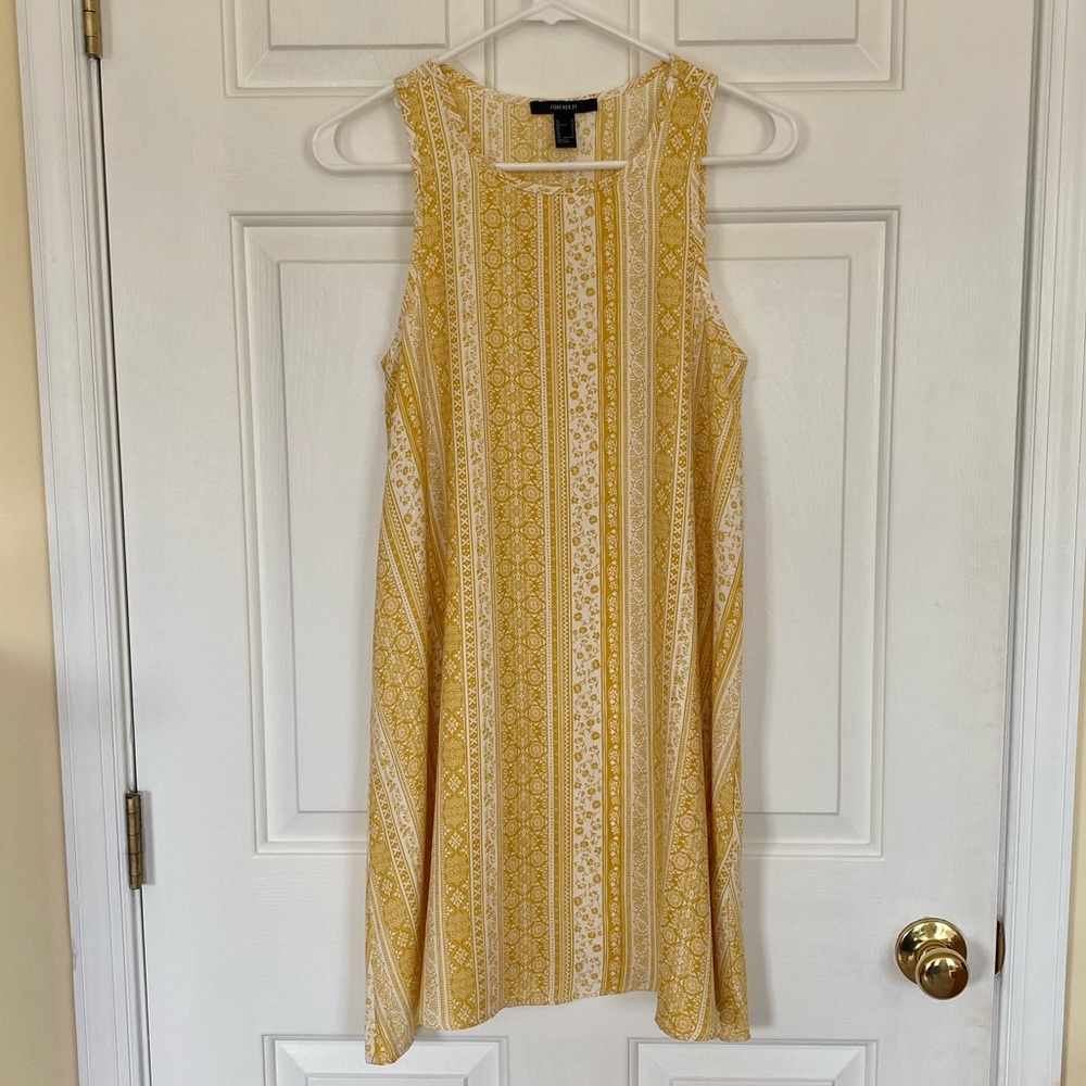 FOREVER 21• Women’s Summer Yellow Tank Shift Dress Size- Small
